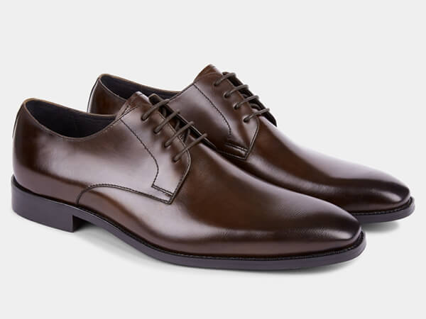 Brown derby shoes from Moss Bros