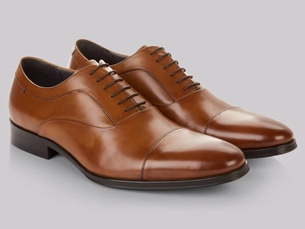 Tan oxford shoes from Moss Bros